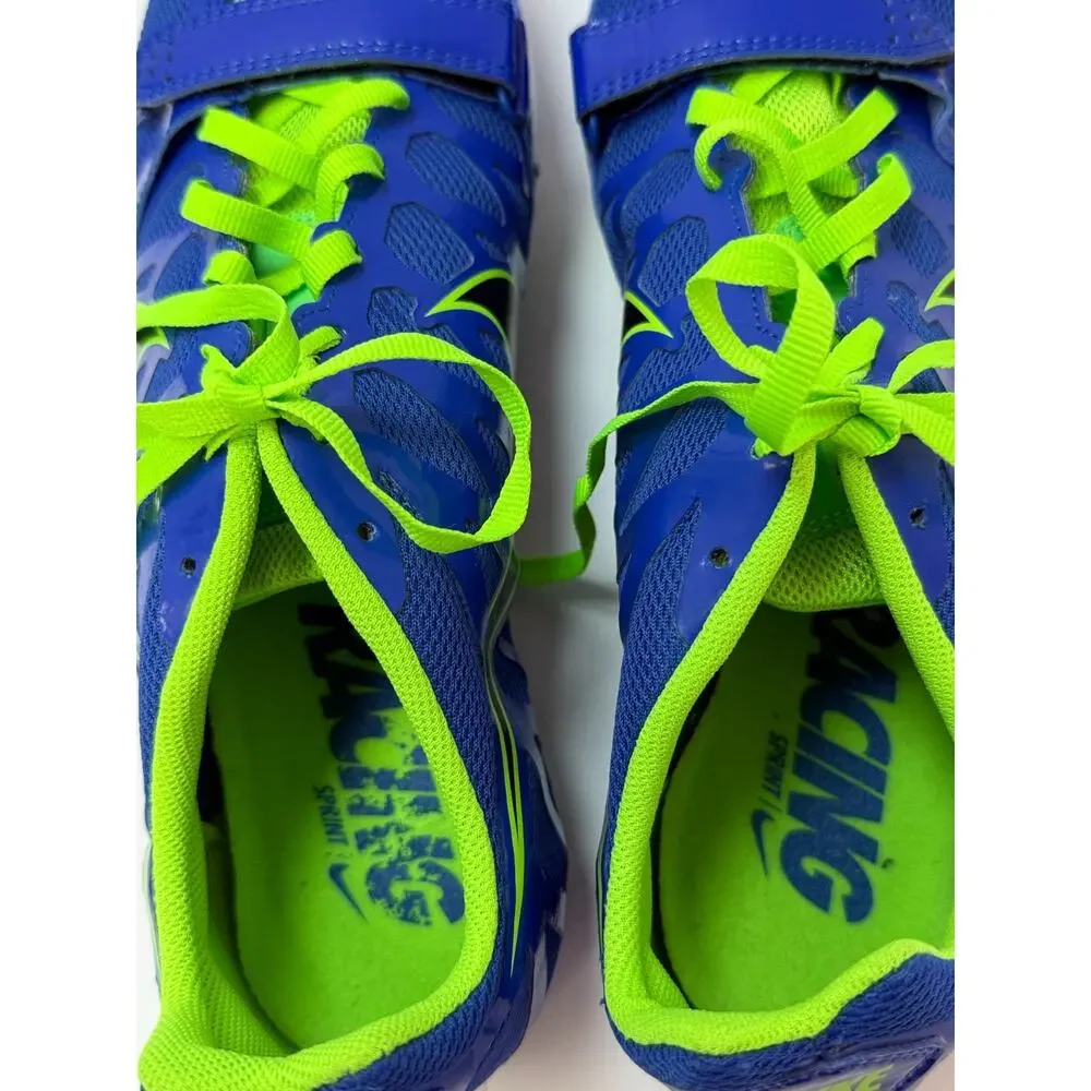 Nike Zoom Rival s 8 Track Spikes Mens Size 13 Blue Lime Running Spring Shoes